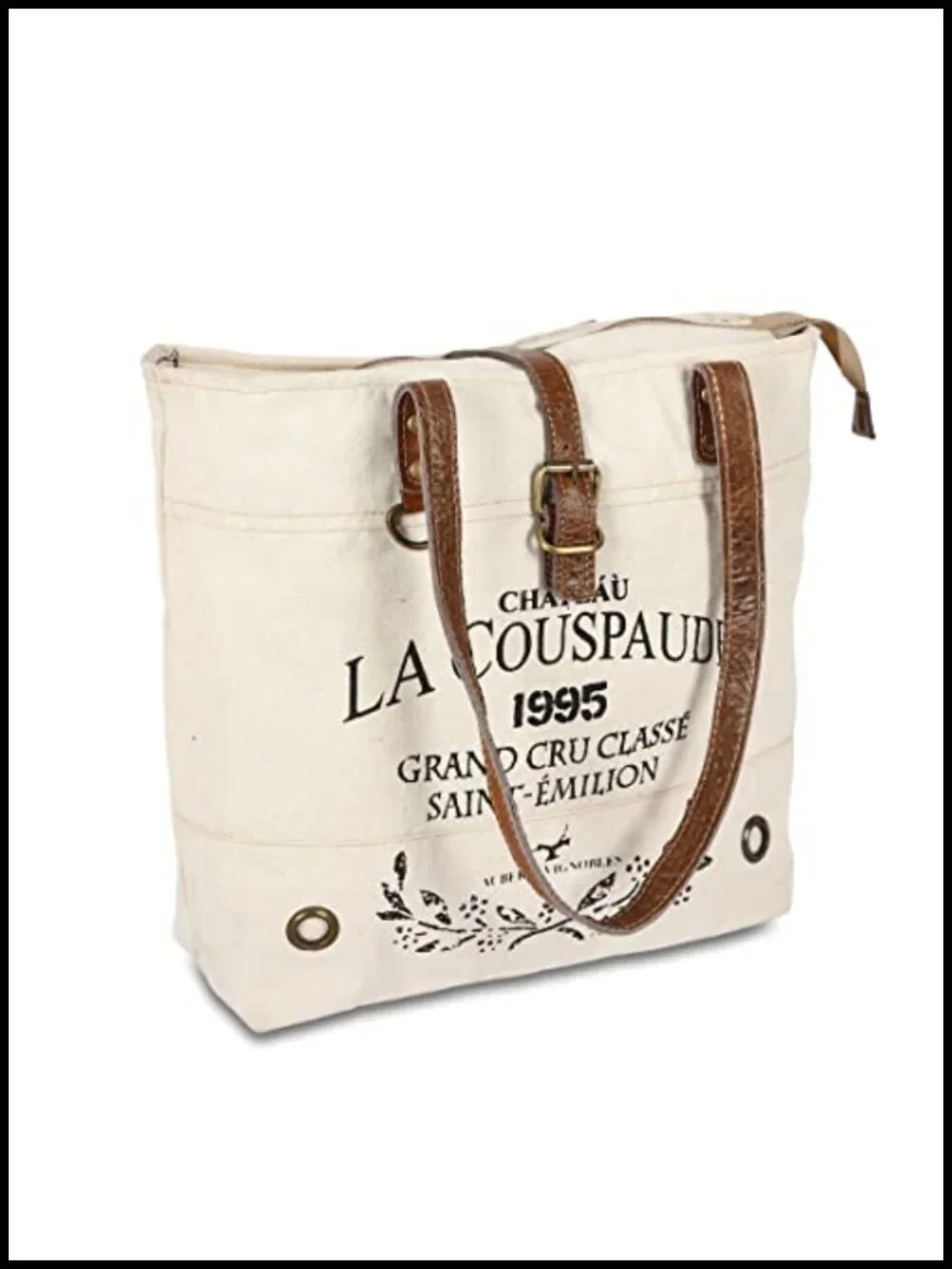Upcycled Canvas and Leather Shoulder Bag Tote Hobo Boho Handbag